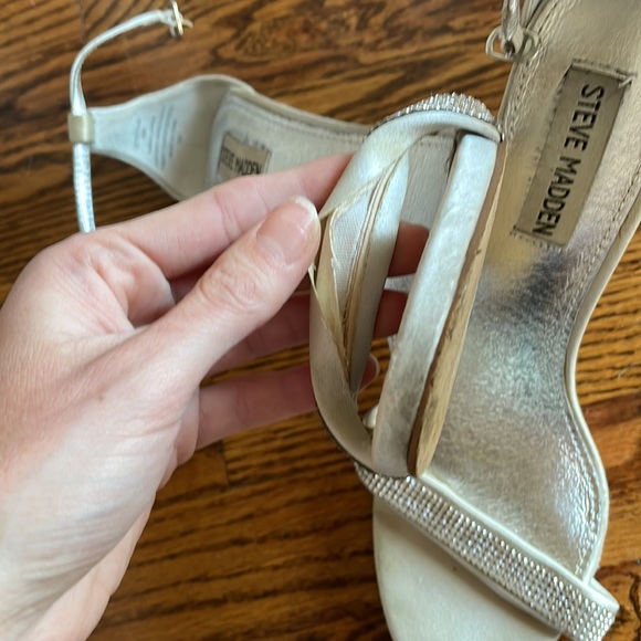 Steve Madden Stacey Sandal heels with Rhinestones - Picture 8 of 9